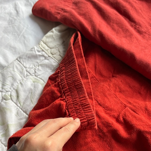 Rust Button-Up Crop Top and Shorts Set - Picture 4 of 5